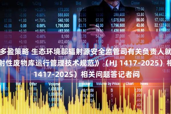 多盈策略 生态环境部辐射源安全监管司有关负责人就《核技术利用放射性废物库运行管理技术规范》（HJ 1417-2025）相关问题答记者问