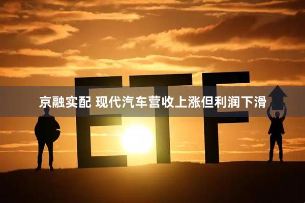 京融实配 现代汽车营收上涨但利润下滑